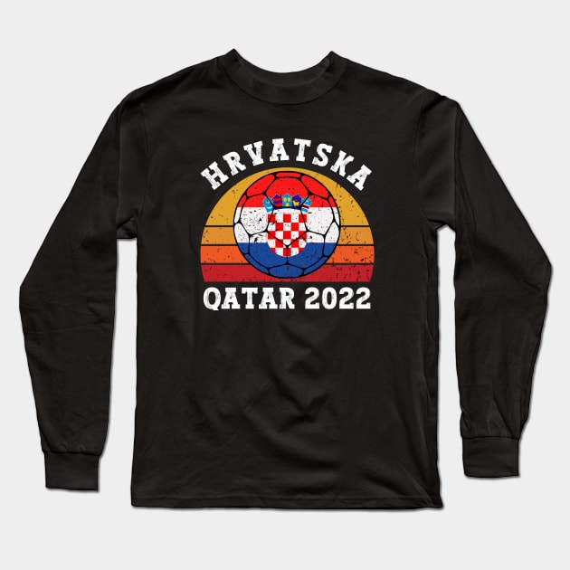 Hrvatska Football Long Sleeve T-Shirt by footballomatic